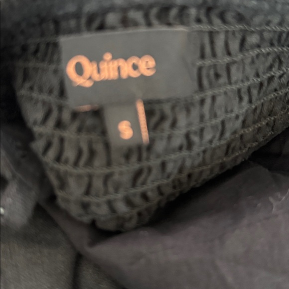 Quince 100% European Linen Scoop Neck Midi Dress Sz S Black NWOT - Picture 4 of 4